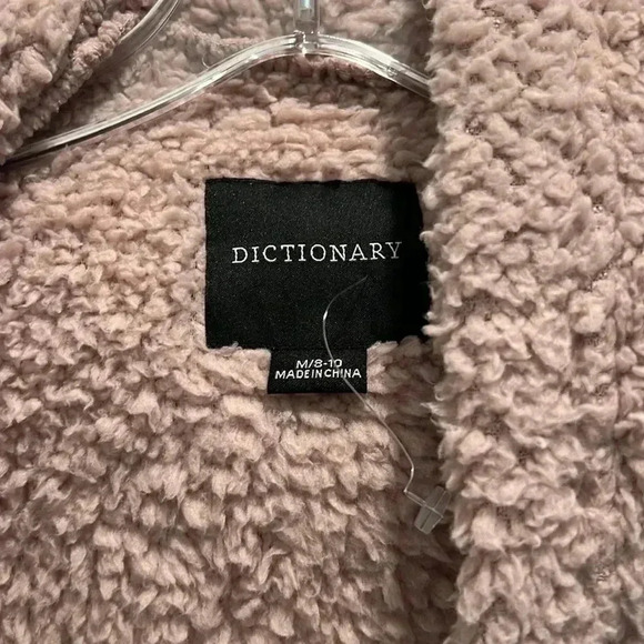 Dictionary Blush Hooded Sherpa Fleece Sweater - Picture 3 of 10